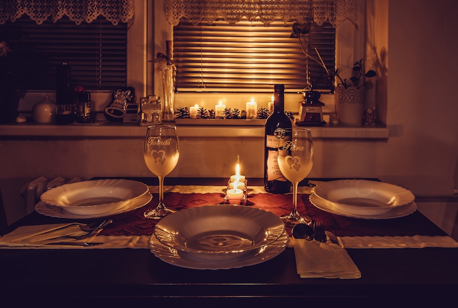 Photo candlelight dinner
